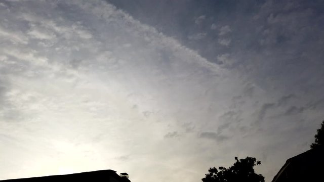Time-lapse of beautiful sunset clouds rolling in.