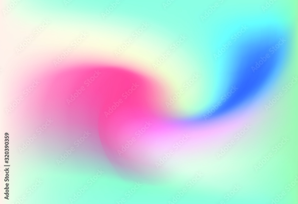 Poster abstract iridescent background with colorful pastel stains.