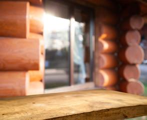 Vintage tone blurs the image of the courtyard house in the village for background use.