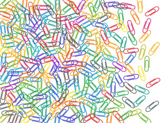 Obraz premium Stationary paperclips isolated on white background