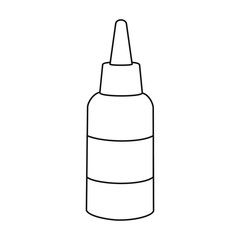 Spray for nasal vector icon.Outline,line vector icon isolated on white background spray for nasal .