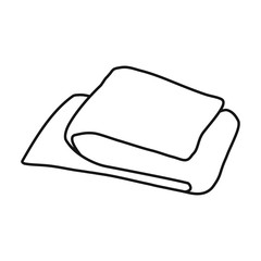 Scarf vector icon.Outline,line vector icon isolated on white background scarf .