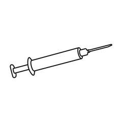 Syringe vector icon.Outline,line vector icon isolated on white background syringe.
