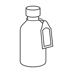 Bottle of medicine vector icon.Outline,line vector icon isolated on white background bottle of medicine.