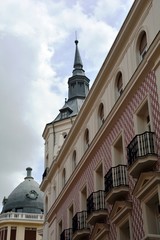 Obraz premium facade of an old building with balconies