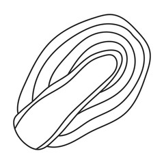 Cabbage vector icon.Outline,line vector icon isolated on white background cabbage.