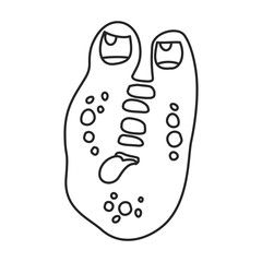 Germ of bacteria vector icon.Outline,line vector icon isolated on white background germ of bacteria.