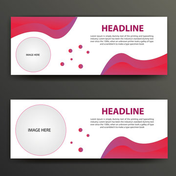 vector colorful violet business banner template