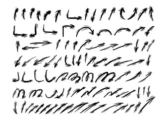 Arrows set isolated. Elements of graphic design.