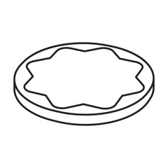 Chocolate cookie vector icon.Outline,line vector icon isolated on white background chocolate cookie .
