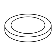 Biscuit cookie vector icon.Outline,line vector icon isolated on white background biscuit cookie.