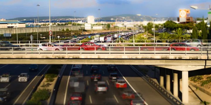 traffic on the island of mallorca- balearic islands