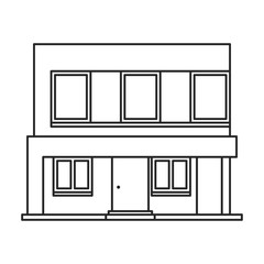 Building of apartment vector icon.Outline,line vector icon isolated on white background building of apartment.
