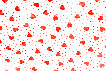 Valentines day concept. Red hearts background. Patten
