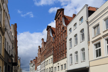 Fototapeta premium Historical houses in Lubeck, Germany