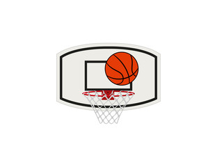 Basketball icon, basketball ball vector web icon isolated on whhite background, top view	