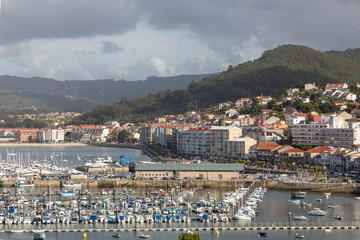 Obraz premium Baiona from the castle, Galicia, Spain