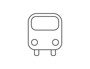 Bus icon, bus station vector web icon isolated on black background, EPS 10, top view	