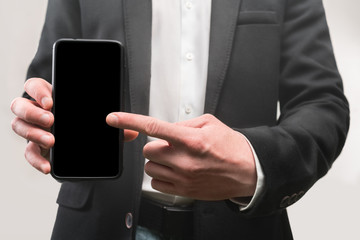 Smartphone. Demonstration. Application. Touch screen.