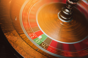 Roulette wheel. Casino. Gambling game.