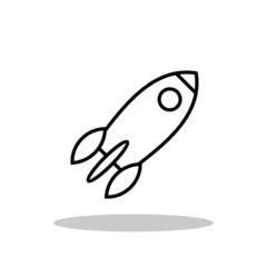 Startup icon in flat style. Company launch symbol for your web site design, logo, app, UI Vector EPS 10.