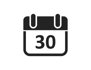 Calendar icon. calendar vector isolated on white background, EPS 10, top view