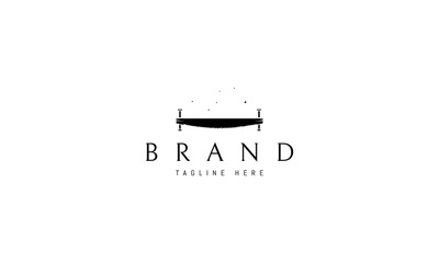 Vector logo on which an abstract image of a hand saw.