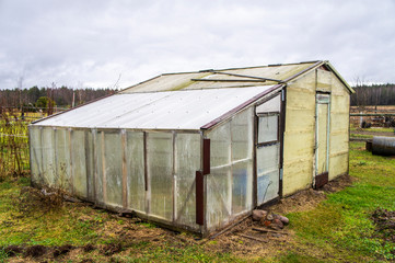 Homeless migrant refugees in temporary shanty houses in the field. Social problems. Minsk Belarus 02 February 2020