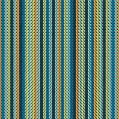 Handicraft vertical stripes christmas knit 
