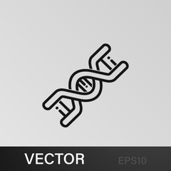 genetics icon. Element of science illustration. Thin line illustration for website design and development, app development. Premium outline icon