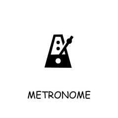 Metronome flat vector icon