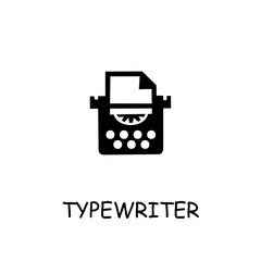 Typewriter flat vector icon