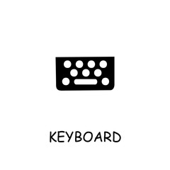 Keyboard flat vector icon