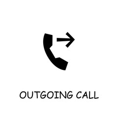 Outgoing call flat vector icon
