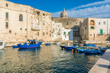 Monopoli and its beautiful old harbour, Bari Province, Puglia (Apulia), southern Italy.