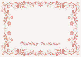 Background with a beautiful ornament for a wedding invitation, message, congratulations