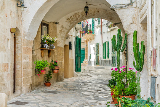 Scenic summer sight in Monopoli, Bari Province, Puglia (Apulia), southern Italy.
