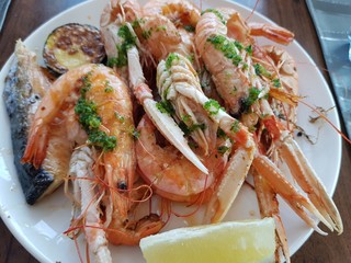 shrimps on a plate