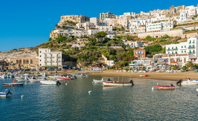 Scenic view in Peschici, beautiful village in the Gargano region of Puglia (Apulia), Italy.