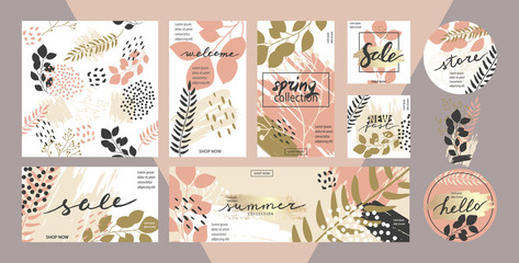 Template for wedding, advertising banners, invitations, posts, covers,