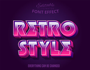 3d strong bold retro style  text effect