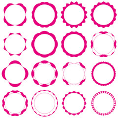 Badges - Serie 2 - complet - magenta