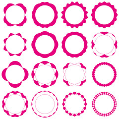 Badges - Serie 2 - complet - magenta