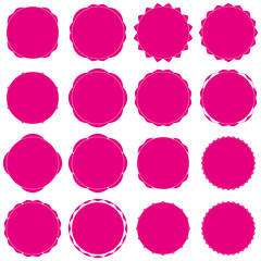 Badges - Serie 2 - complet - magenta