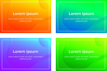 Abstract colorful gradient wave banners background templates