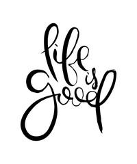 Hand lettering grunge card with textured handcrafted doodle letters in retro style