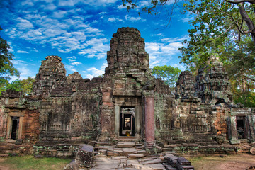 Naklejka premium The Bayon, Prasat Bayon is a richly decorated Khmer temple