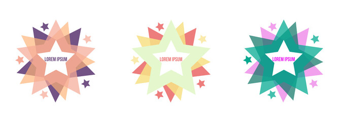 Vector illustration abstract stars shape. Colorful template concept for web banners and printed materials. can be used for flyers, banners, business cards, advertising text