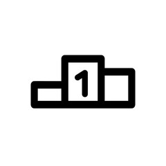 Empty Winners Podium, First, Second, Third Place, Award Ceremony thin line icon. Linear vector illustration. Pictogram isolated on white background