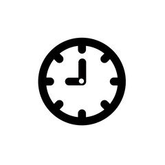 Clock icon in trendy flat style isolated on background. Clock icon page symbol for your web site design Clock icon logo, app, UI. Clock icon Vector illustration, EPS10.